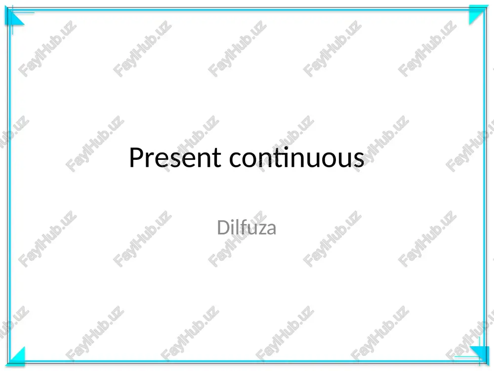 present continuous — PPTX