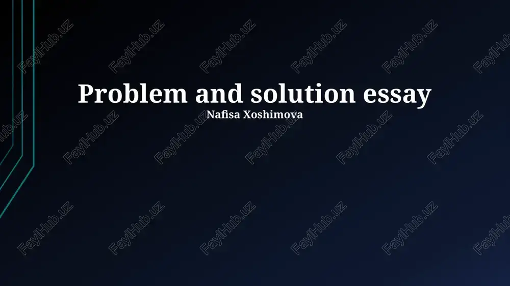 problem and solution essay — PPTX