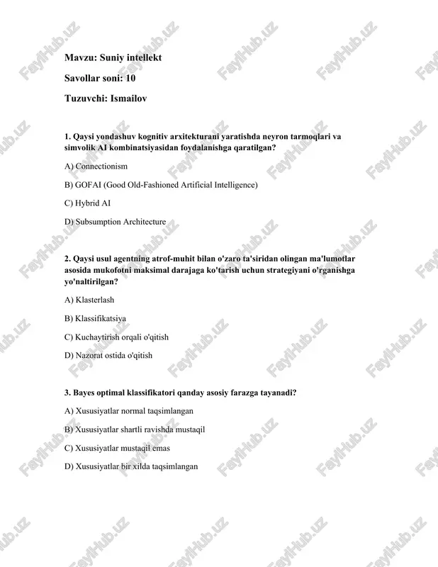 suniy intellekt — DOCX