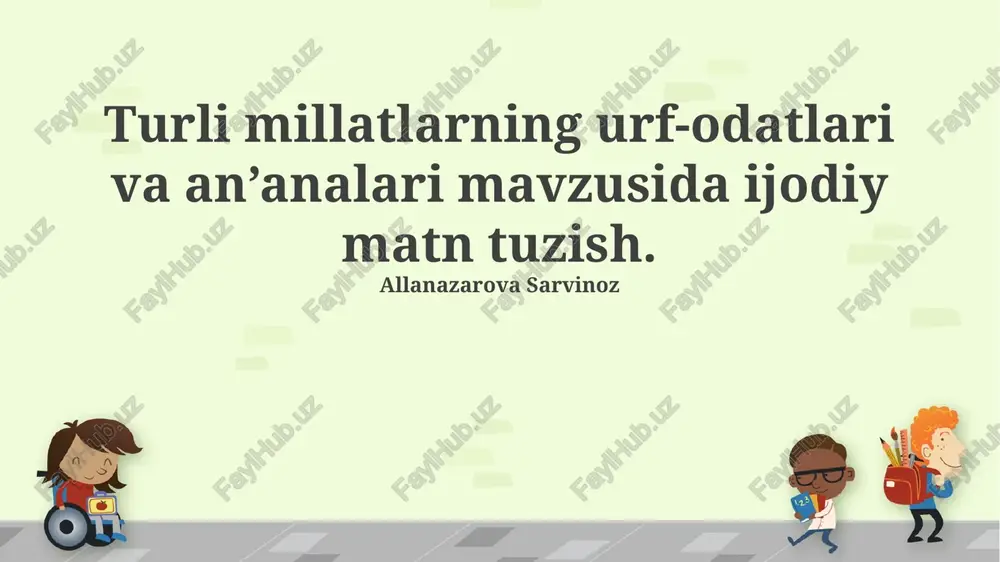 allanzarova sarvinoz — PPTX