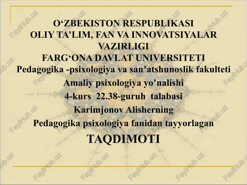 o'qituvchilarda hissiy charchash sindromi — PPTX