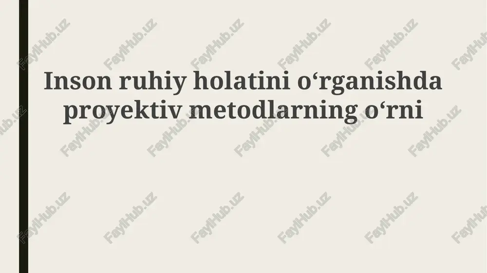 proyektiv metodlar — PPTX