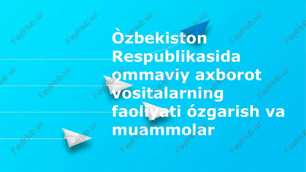 oʻzbekiston oav: tarix, qonunchilik va turlari — PPTX