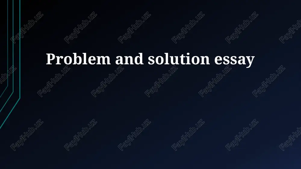 problem and solution essay — PPTX