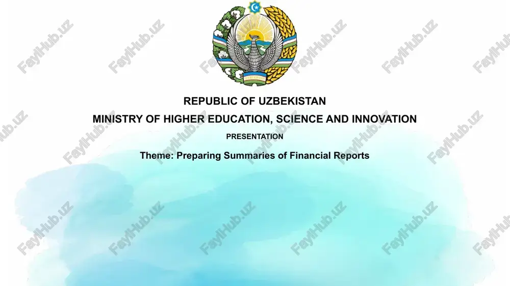 financial report summarization — PPTX