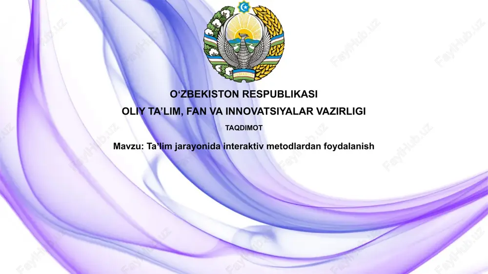 interaktiv usullar — PPTX
