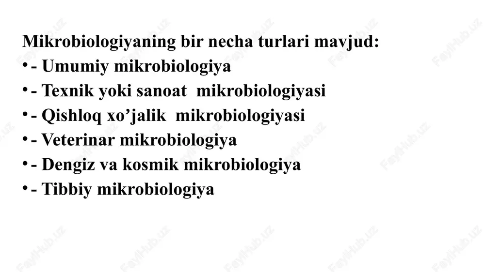 tibbiyot mikrobiologiyasi — PPTX