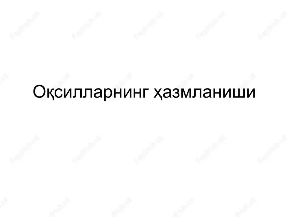 oqsillar hazmlanishi — PPTX