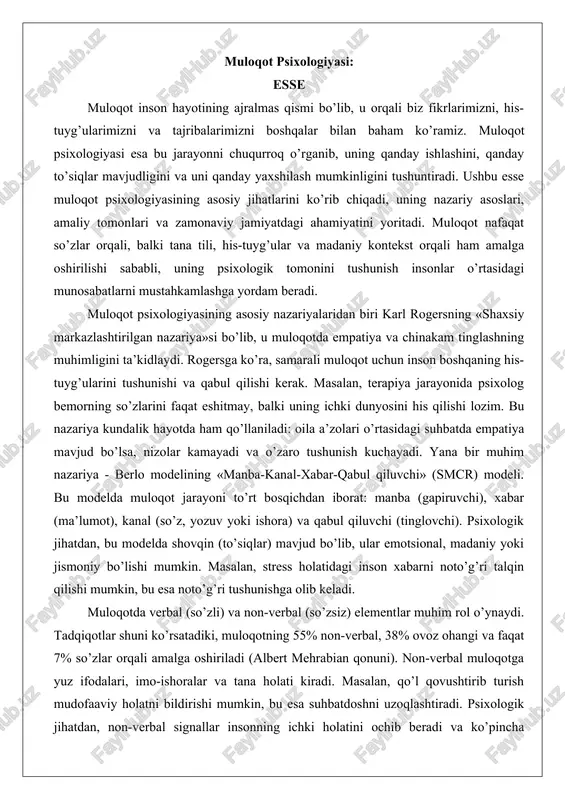 muloqot psixologiyasi — DOCX