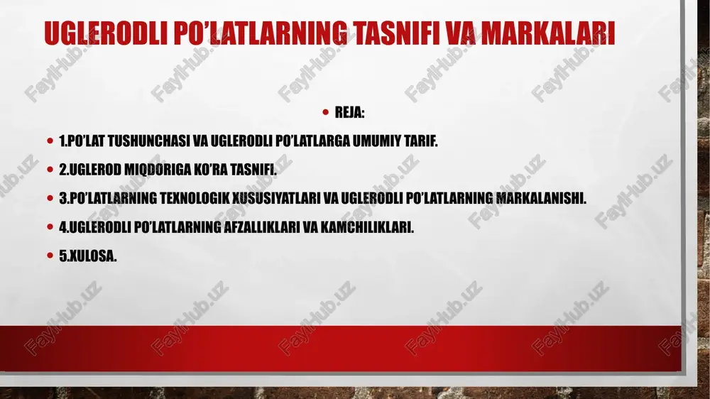uglerodli po’latlar — PPTX
