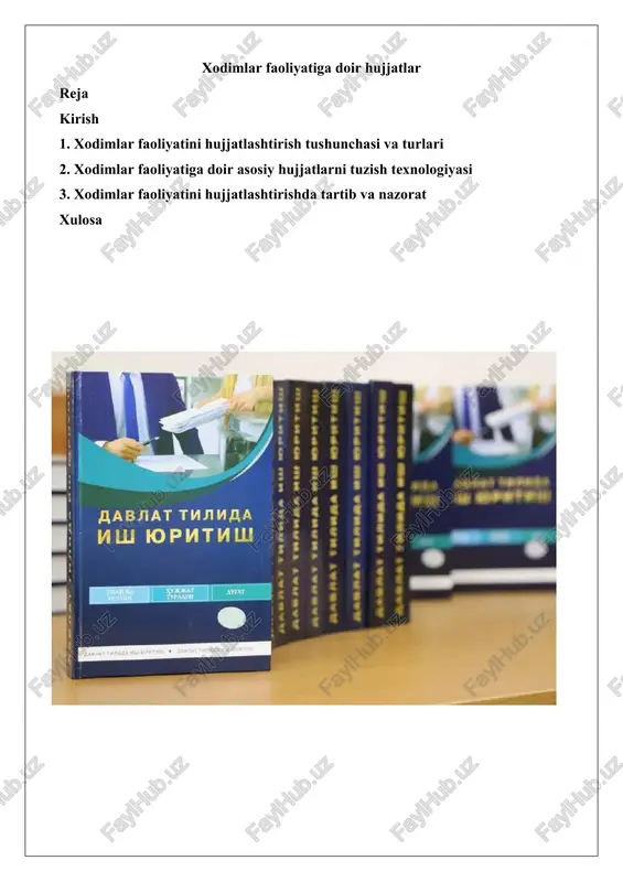 xodimlar faoliyatiga doir hujjatlar — DOCX