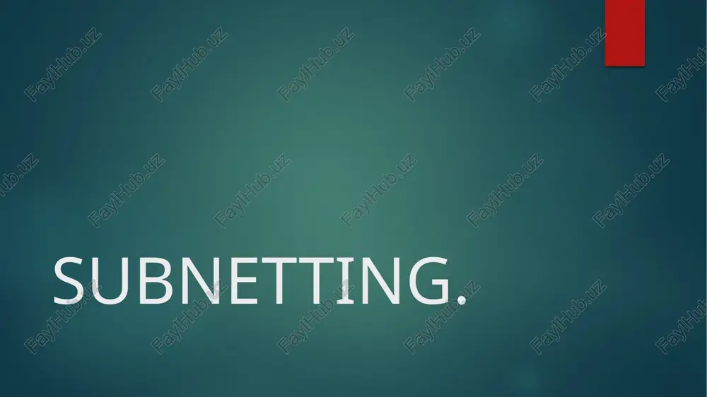 subnetting — PPTX