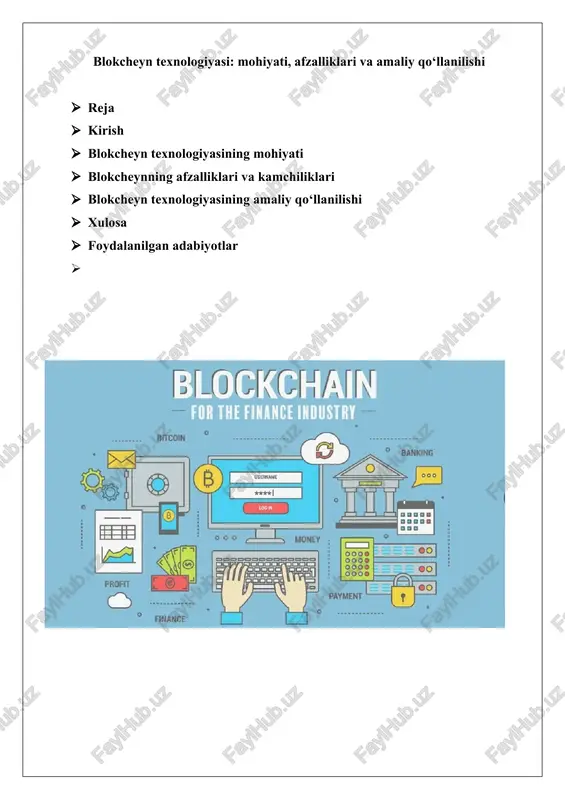 blokcheyn texnologiyasi — DOCX