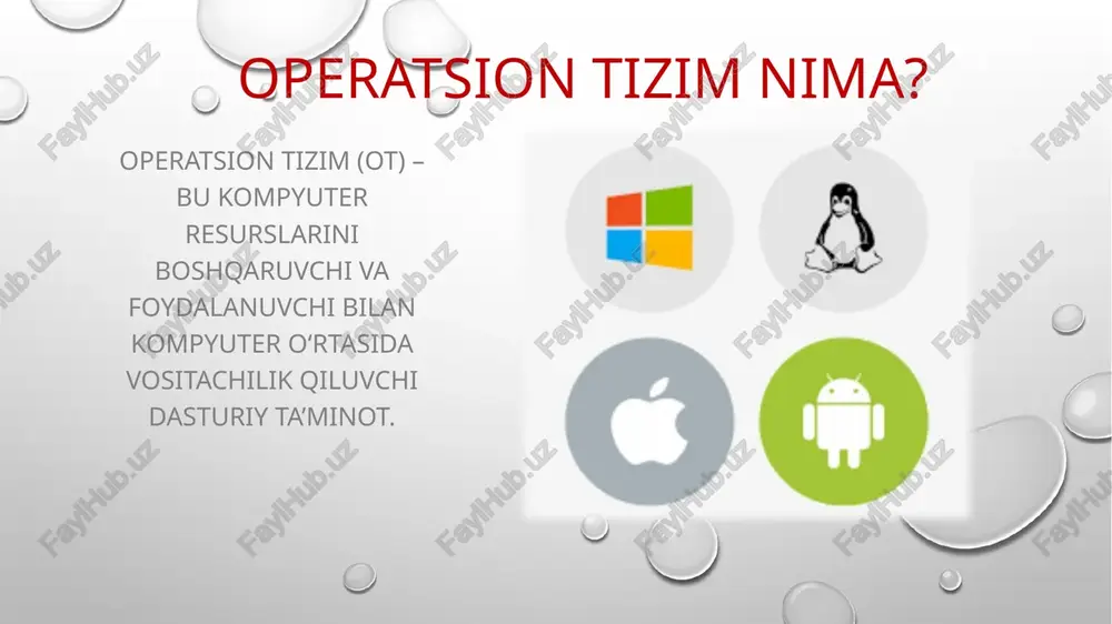 operatsion tizim — PPTX