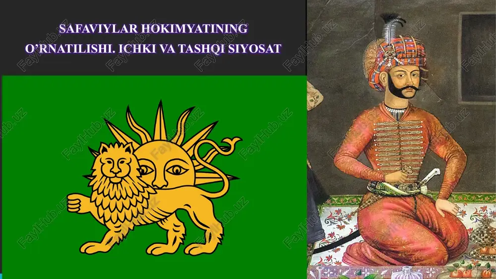 safayilar hokimyatining o’rnatilishi. ichki va tashqi siyosat — PPTX