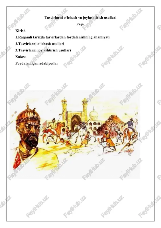 tasvirlarni o‘lchash va joylashtirish usullari — DOCX