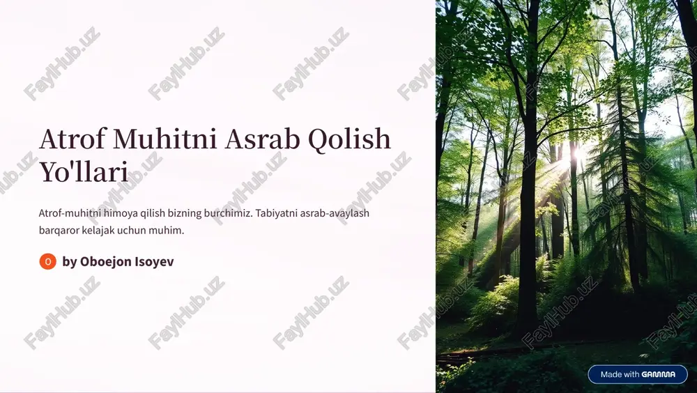 atrof muhitni asrab qolish — PDF