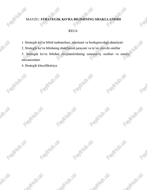 strategik ko‘ra bilish — PDF