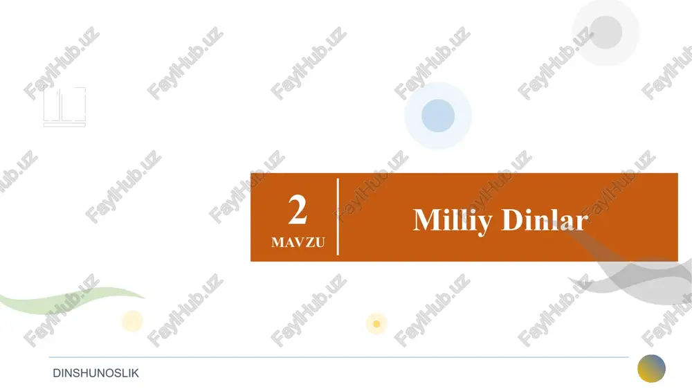 milliy dinlar — PPT