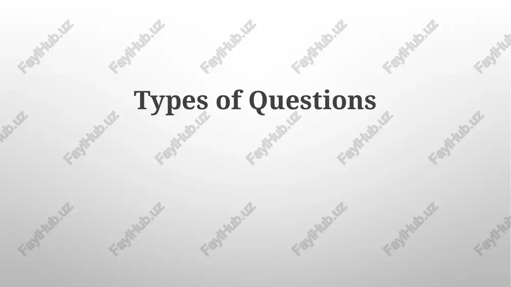 types of questions — PPTX