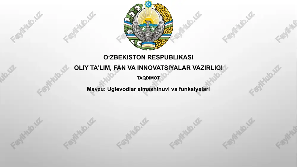 uglevodlaralmashinuvivafunksiyalari — PPTX