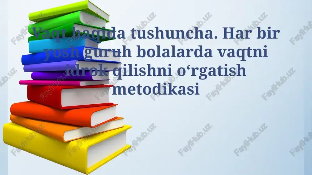 vaqtni tushunish — PPTX