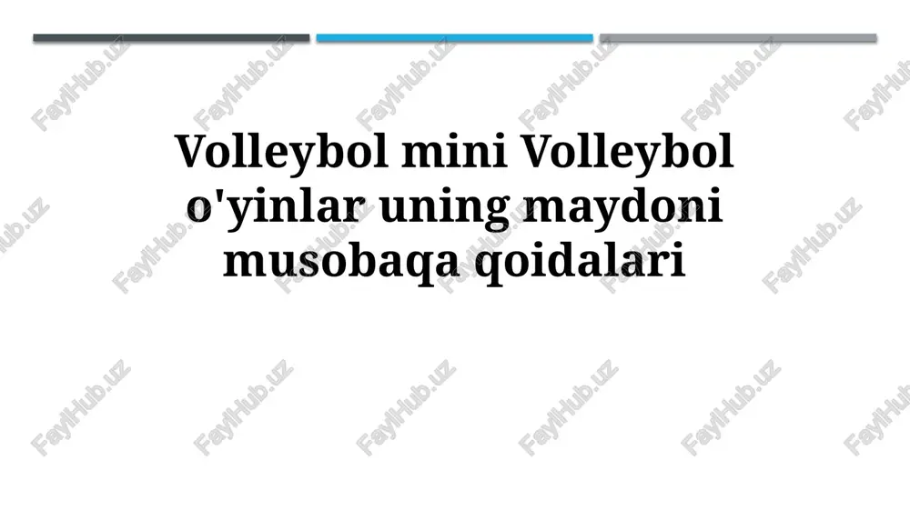 mini voleybol — PPTX