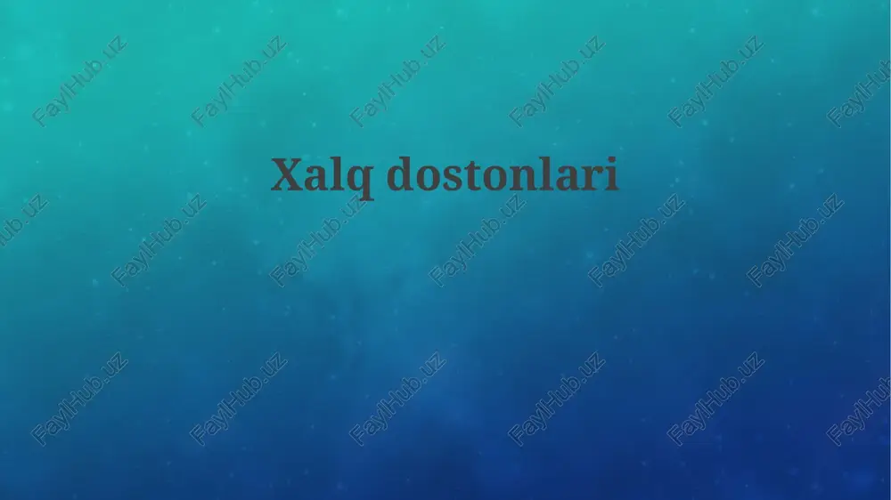 xalq eposlari — PPTX