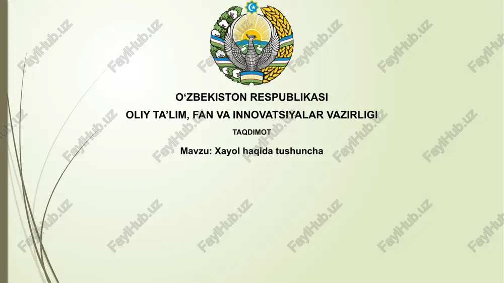xayolhaqidatushuncha — PPTX