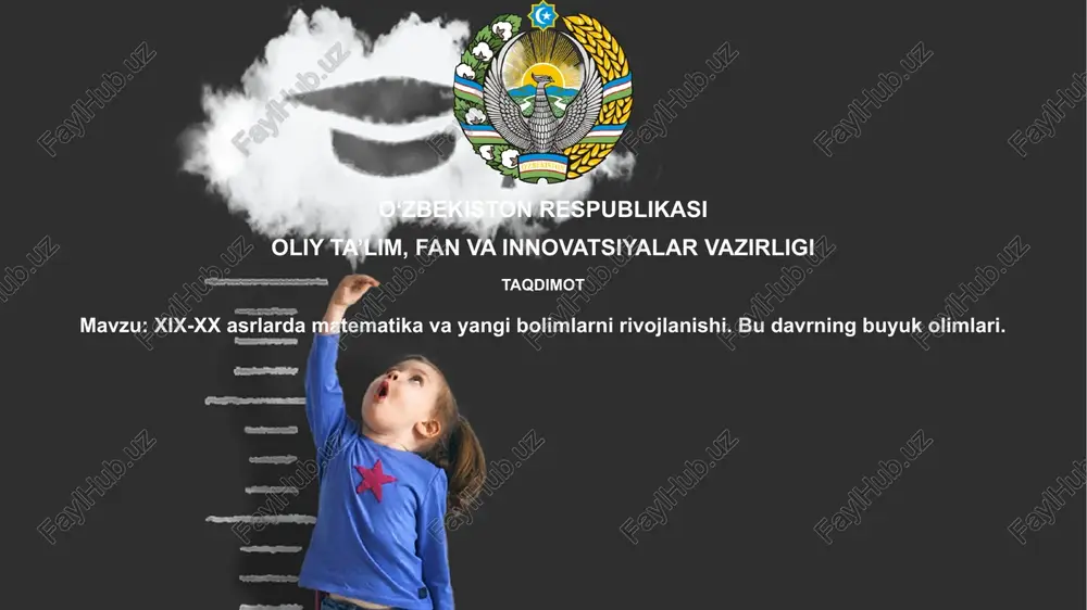 xix-xx asrlarda matematika va yangi bolimlar — PPTX