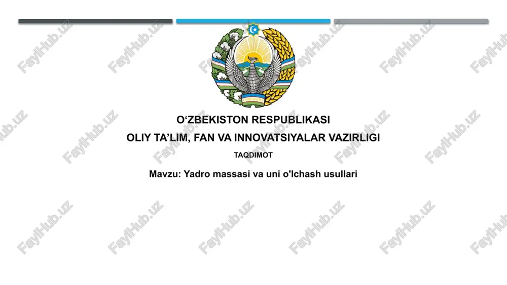 yadromassasivaunio'lchashusullari — PPTX