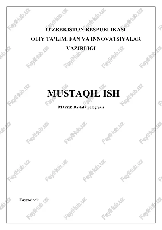 davlat tipologiyasi — DOCX