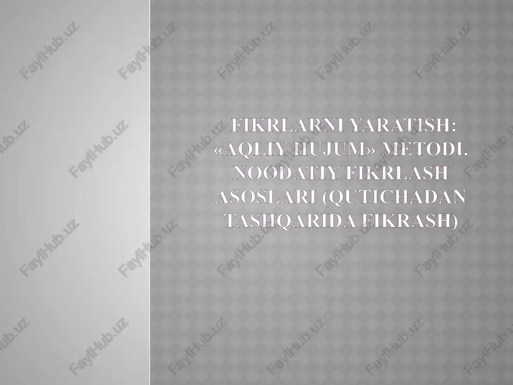 noodatiy fikrlashning mazmuni — PPTX