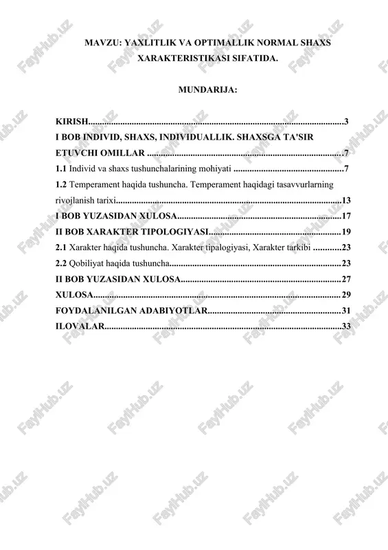 insonning rivojlanishi va psixologik jihatlar — DOCX