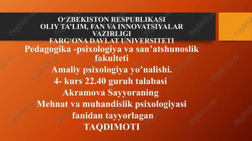 kasbiy faoliyat va kasbiy qobiliyatlar mavzusi — PPTX