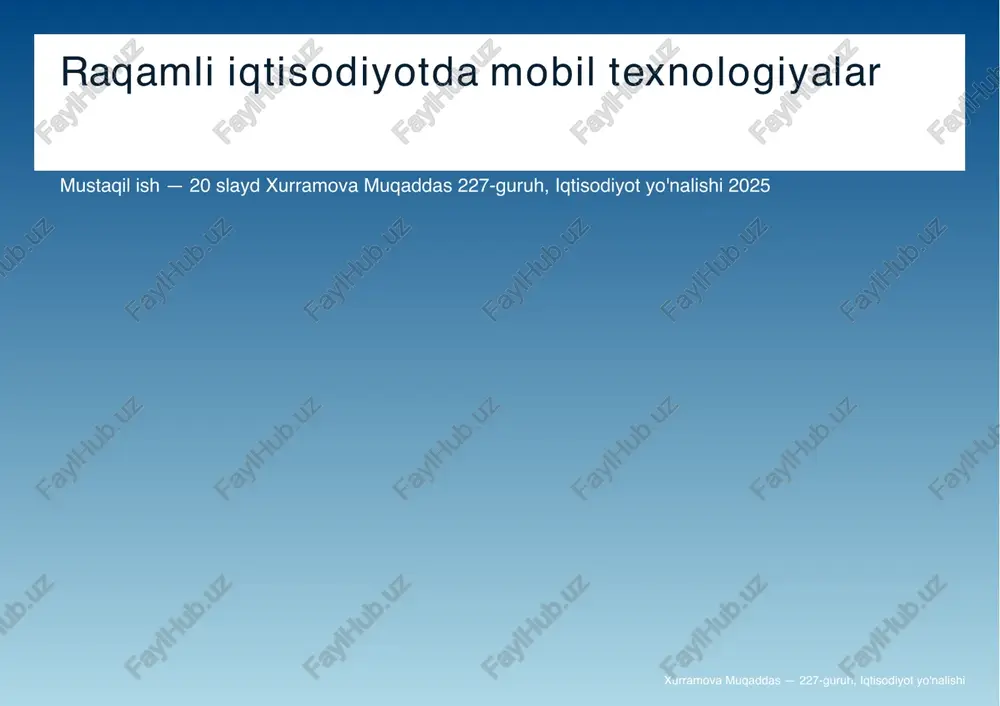 raqamli iqtisodiyotda mobil texnologiyalar — PDF