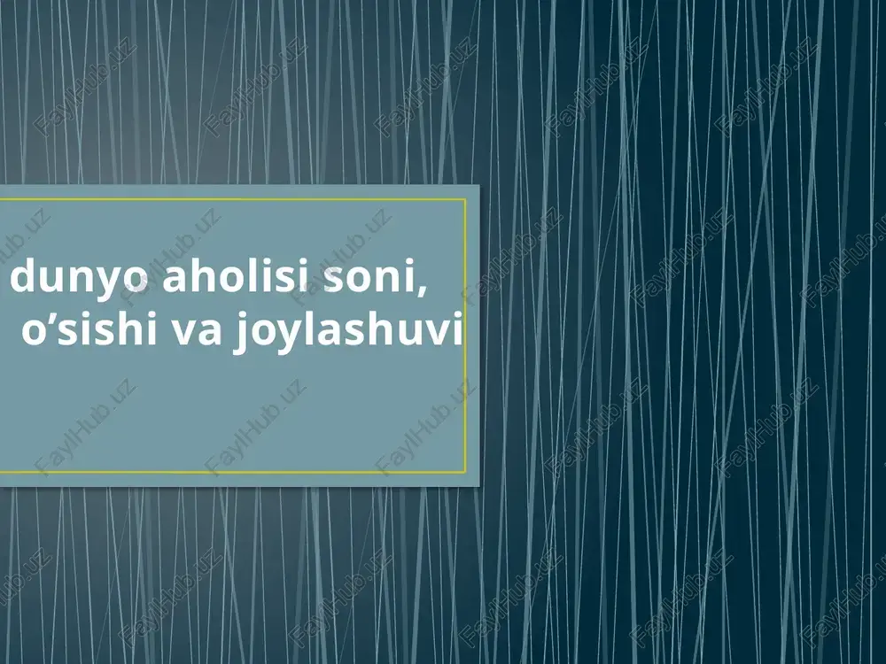 o'sish va joylashuvi — PPTX