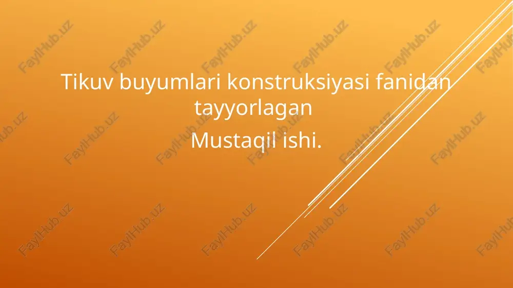 kiyim nuqsonlari.kiyim nuqsonlarining sinflanishi. — PPTX