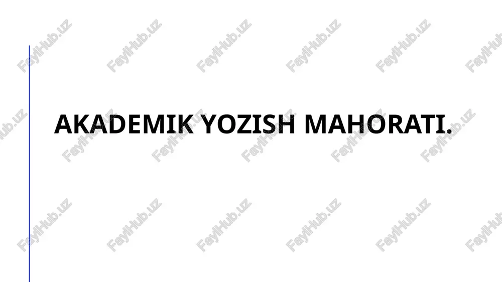 akademik yozish — PPTX