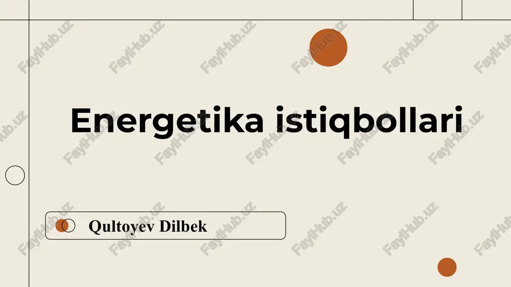 energetika istiqbollari — PDF