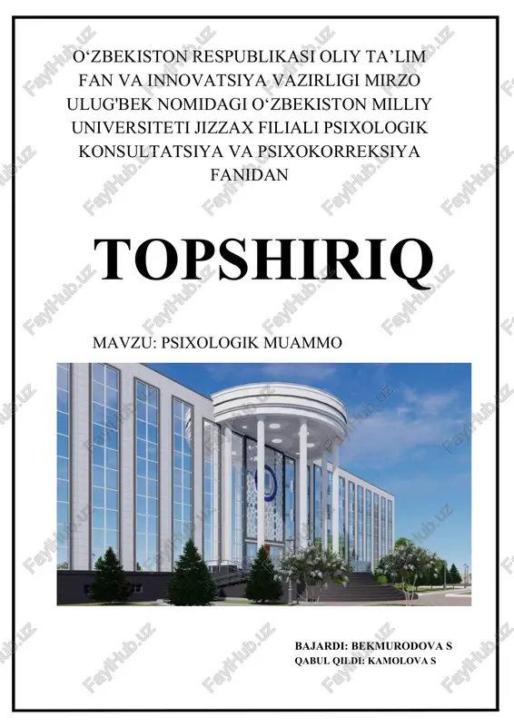 psixologik muammo — PDF