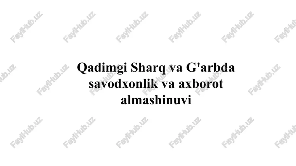 qadimgi misrda iyeroglify va ruhiy bilimlar — PPTX