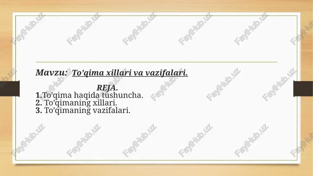 to’qima xillari va vazifalari — PPTX