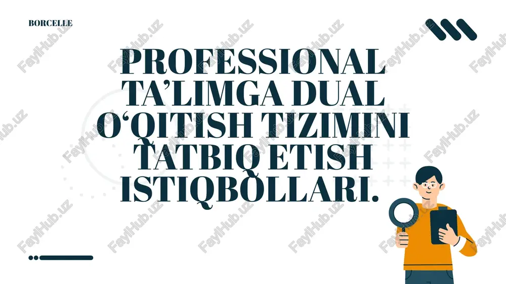 professional ta’limga dual o‘qitish tizimi — PPTX