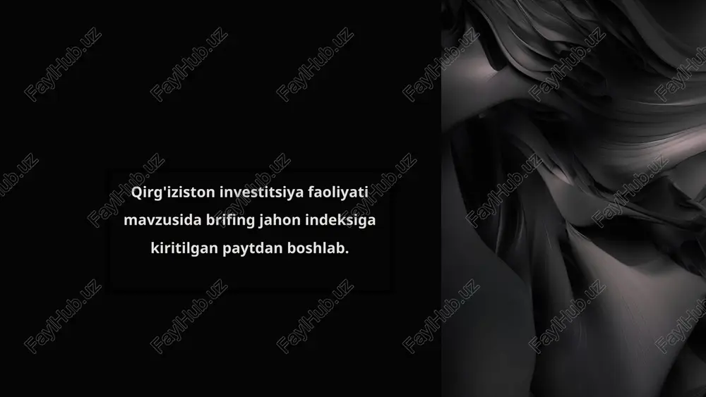 qirg'iziston investitsiya faoliyati indeksi — PPTX