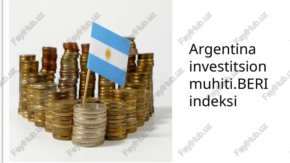 argentina investitsion muhiti.beri indeksi — PPTX