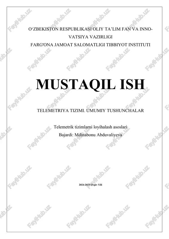 telemetriya tizimi — DOCX