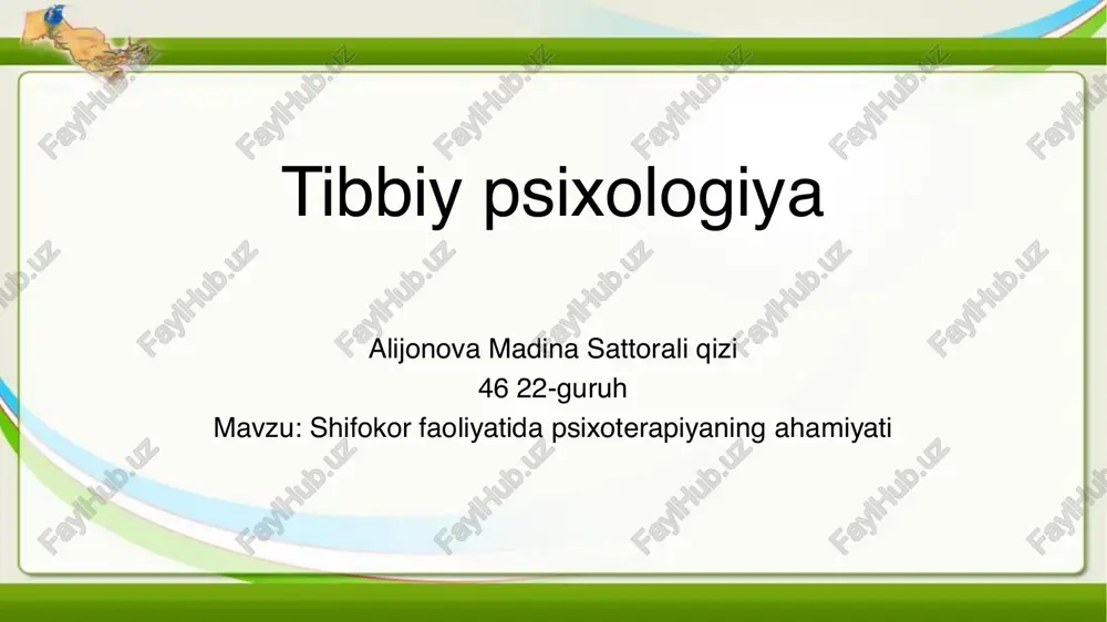 tibbiy psixologiya — PDF