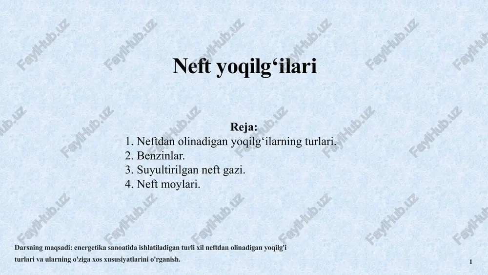 neft yoqilg‘ilari — PPTX
