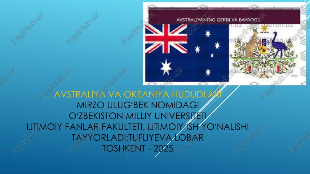 avstraliya va okeaniya hududlari — PDF